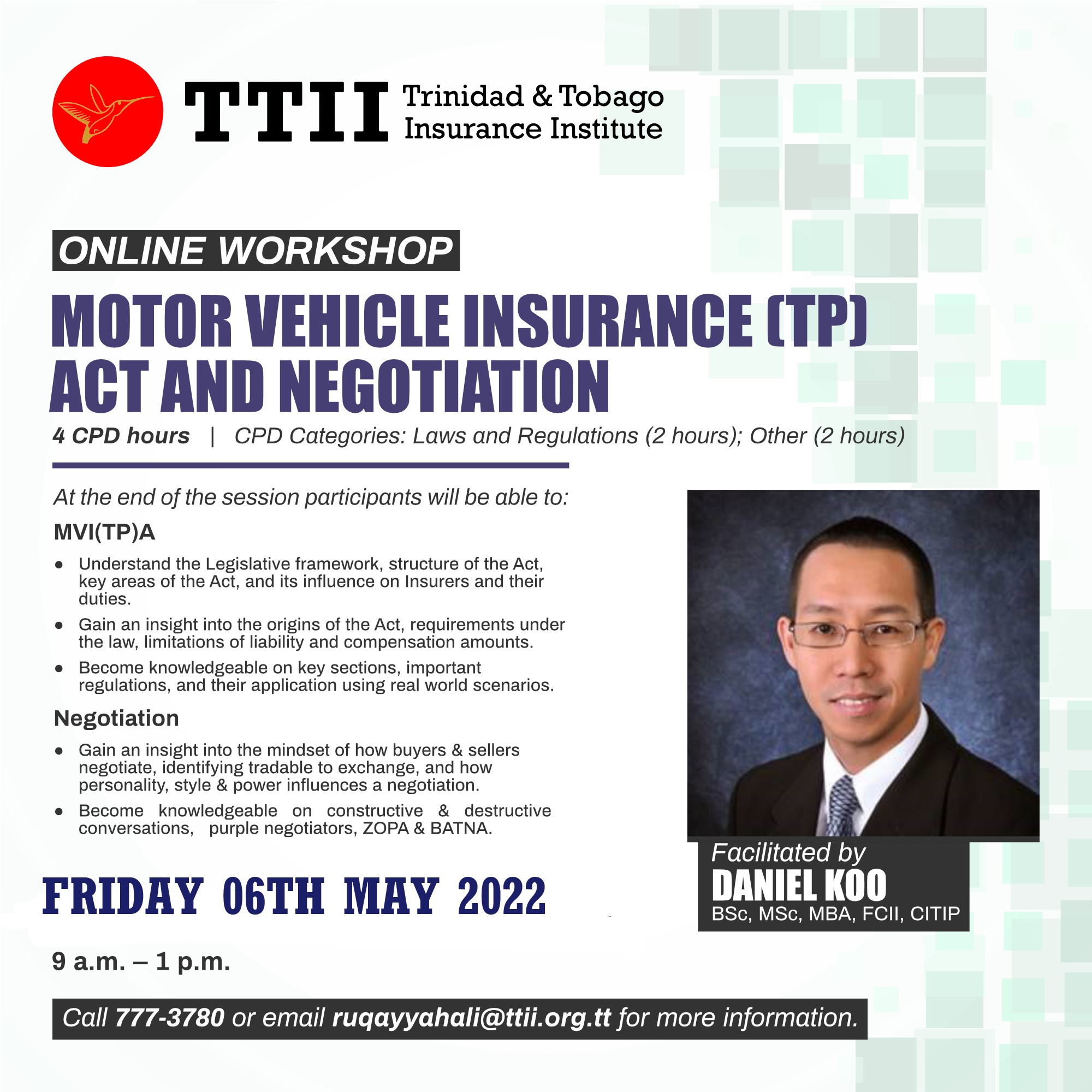 Motor Vehicle Insurance (TP) Act and Negotiation