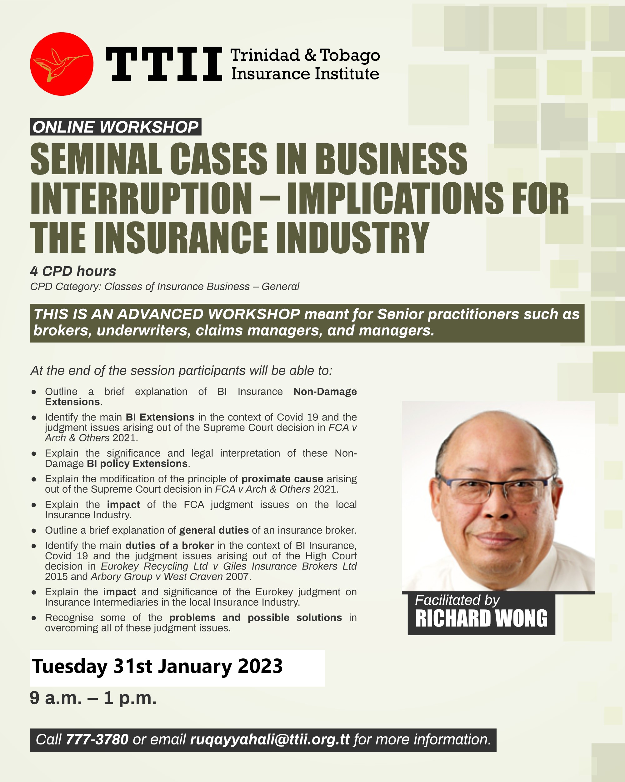 Seminal Cases in Business Interruption – Implications for the Insurance Industry
