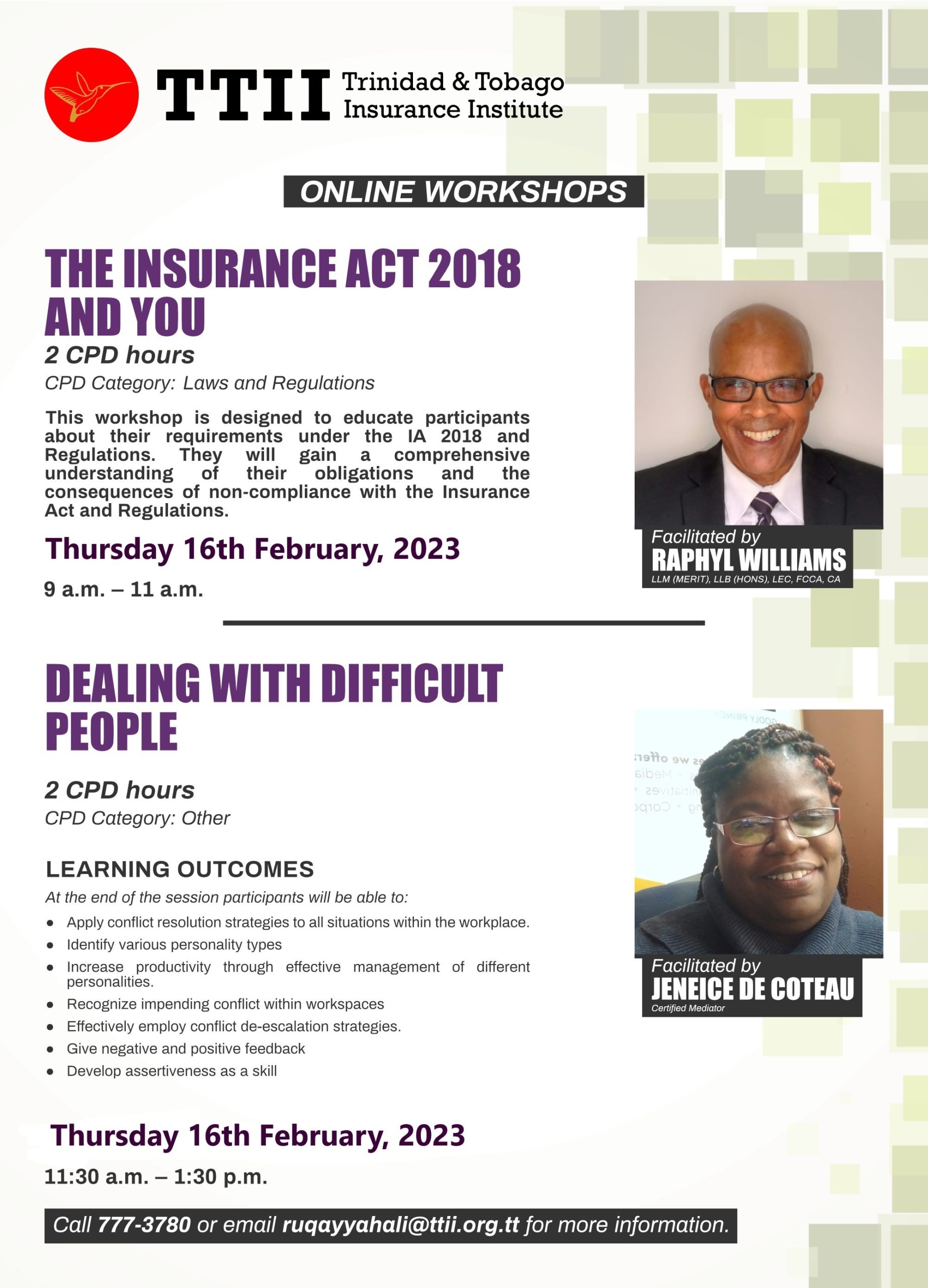 The Insurance Act 2018 & You/Dealing with Difficult People