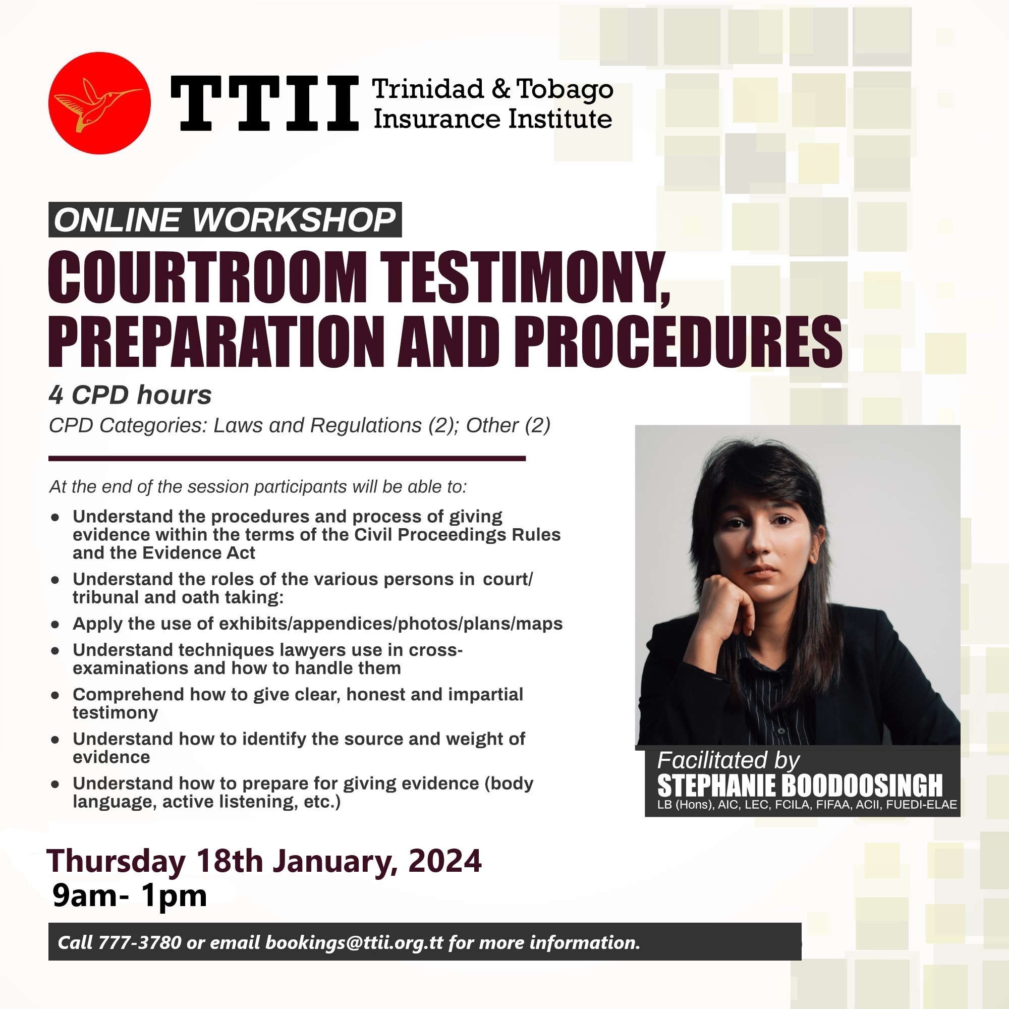 Courtroom Testimony, Preparation and Procedures