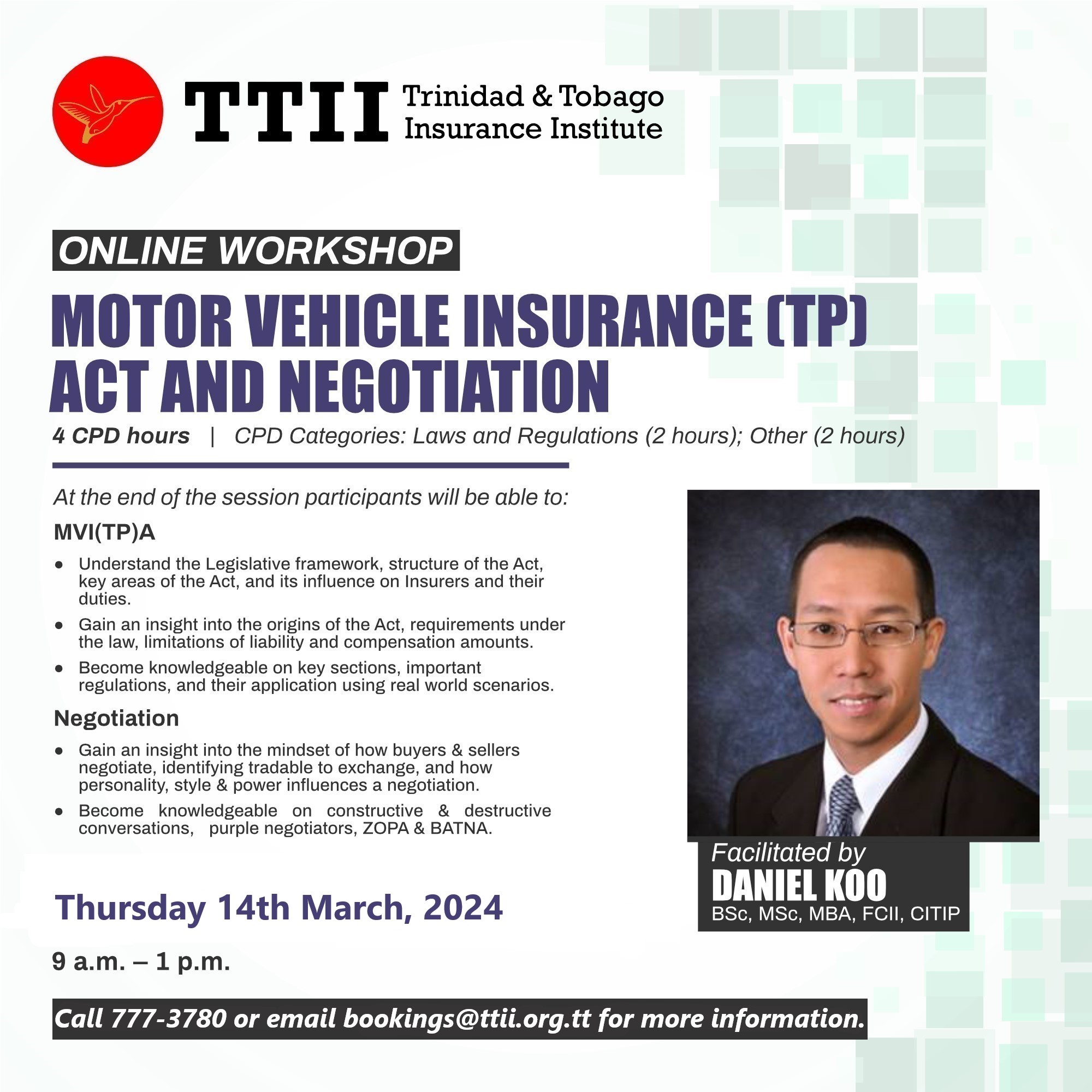 Motor Vehicle Insurance (TP) Act and Negotiation
