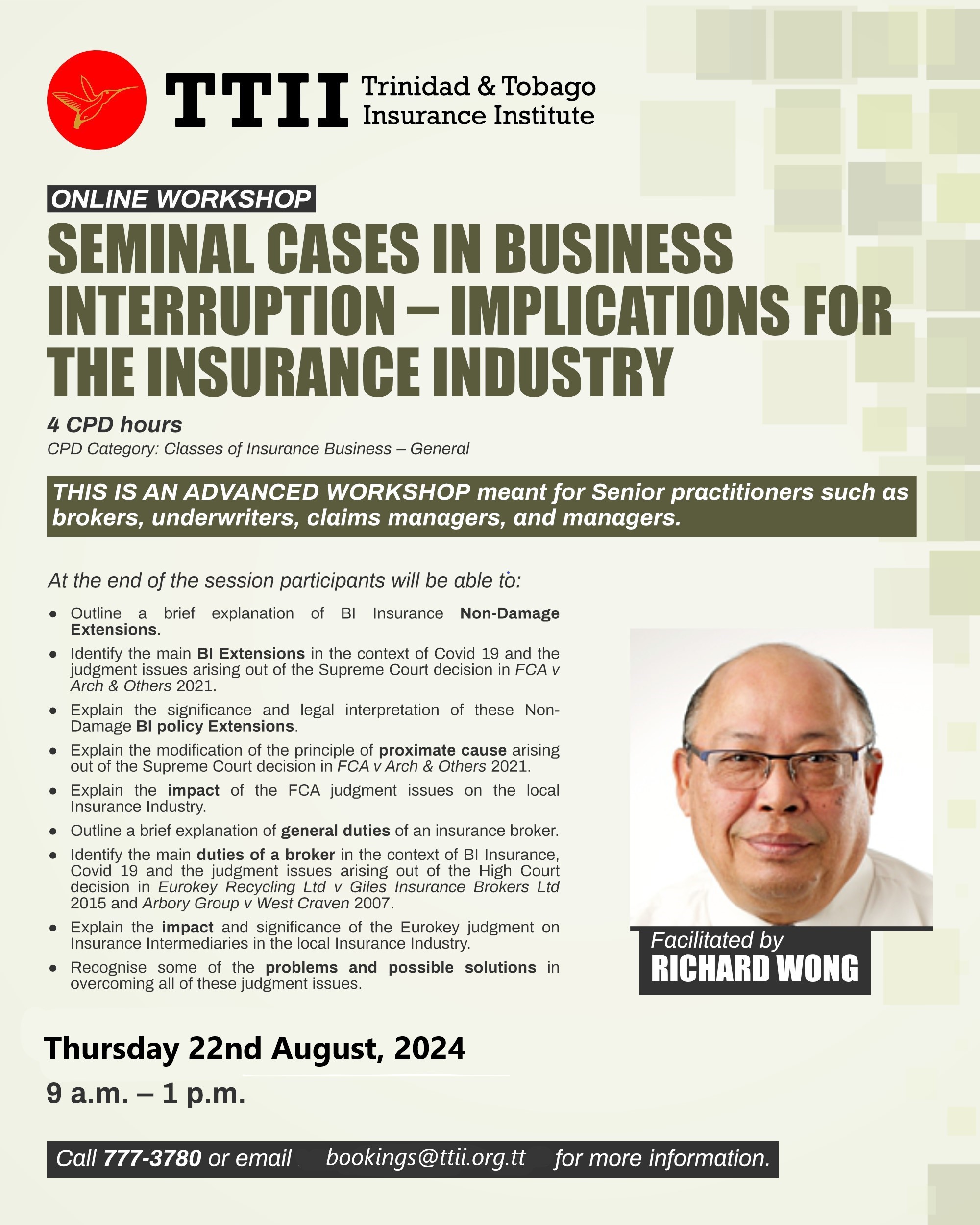 Seminal Cases in Business Interruption – Implications for the Insurance     Industry