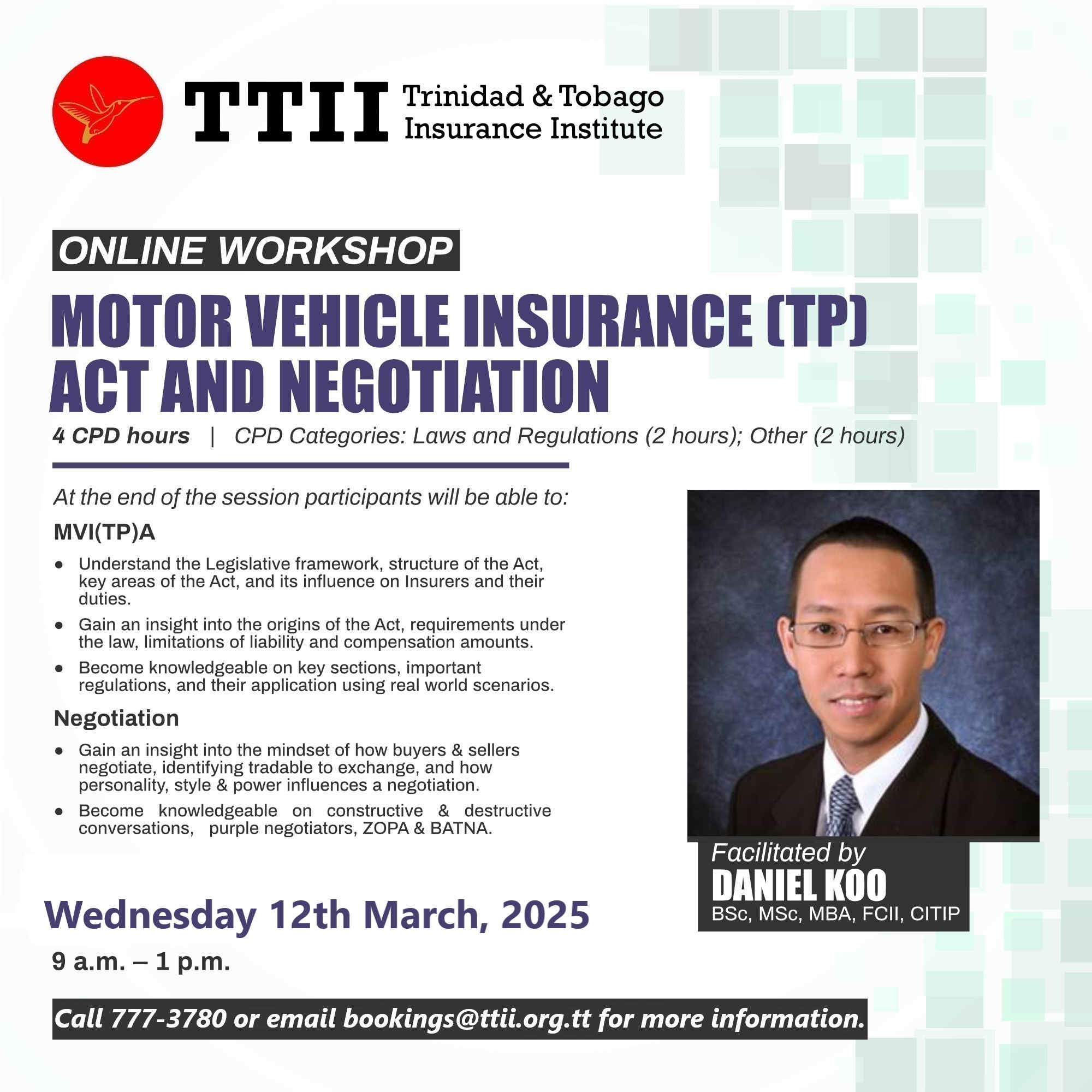 Motor Vehicle Insurance (TP) Act and Negotiation