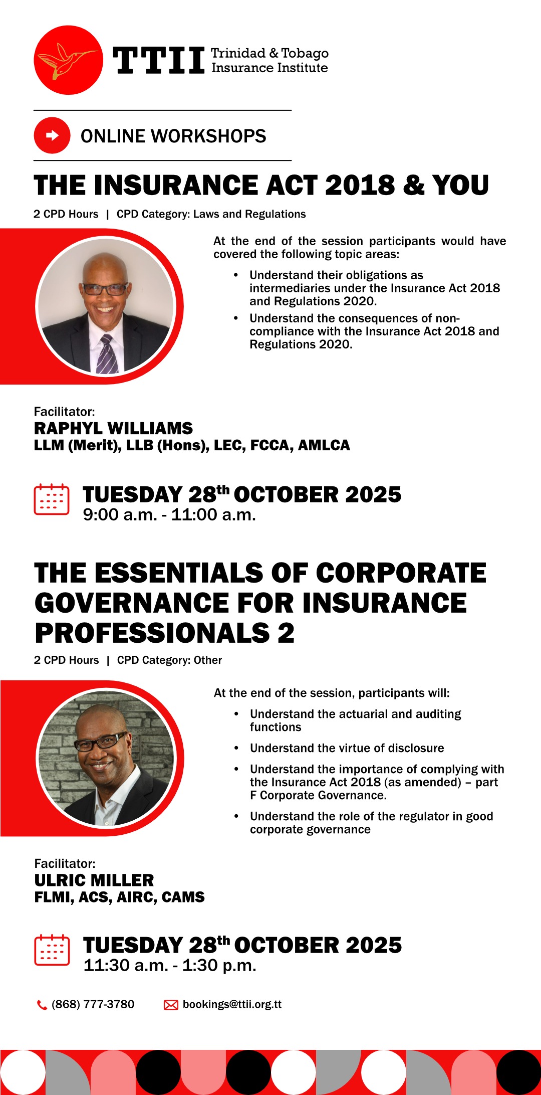 The Insurance Act 2018 & You and The Essentials of Corporate Governance for Insurance Professionals 2