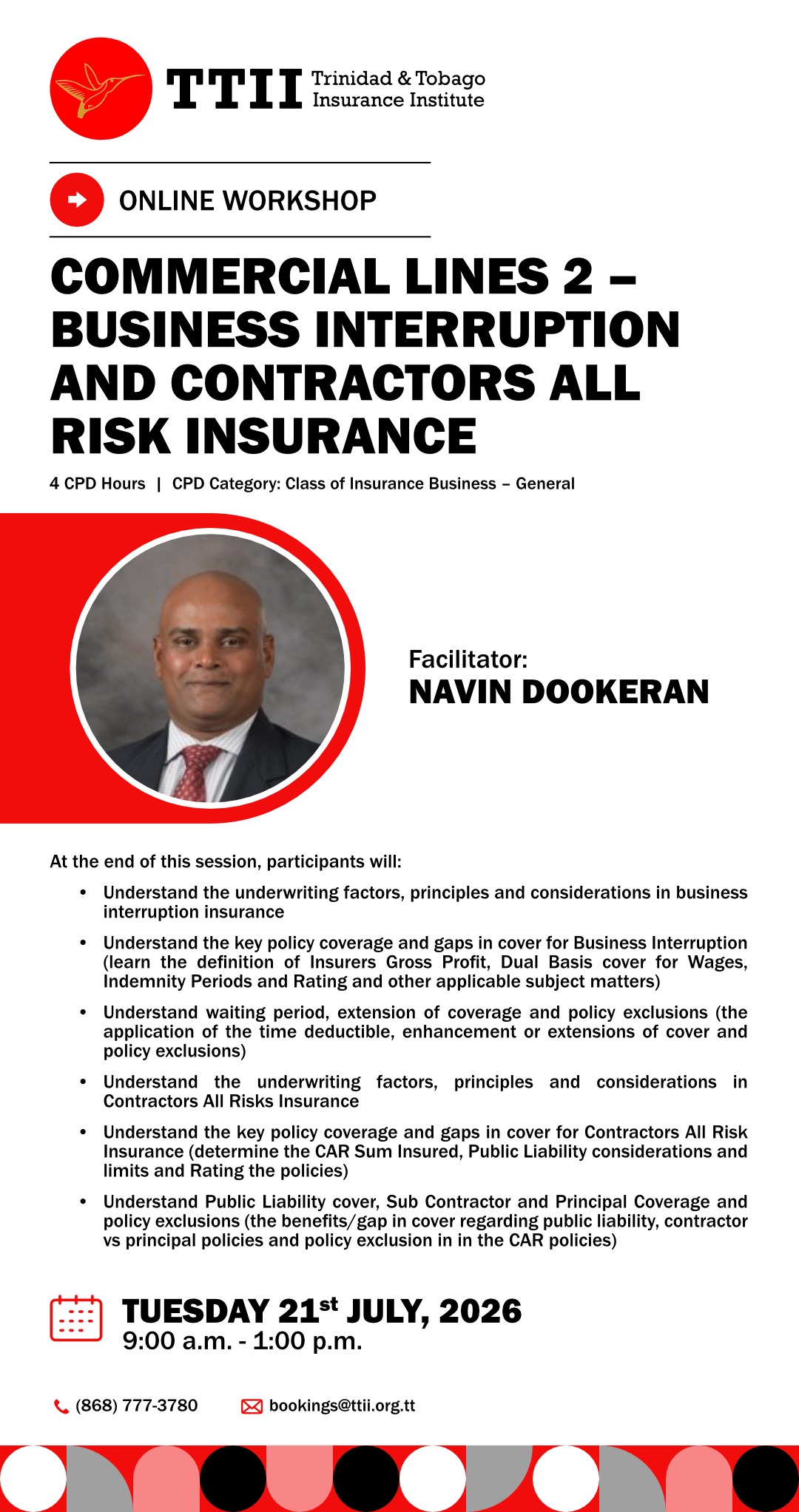 Commercial Lines 2 – Business Interruption and Contractors All Risk Insurance