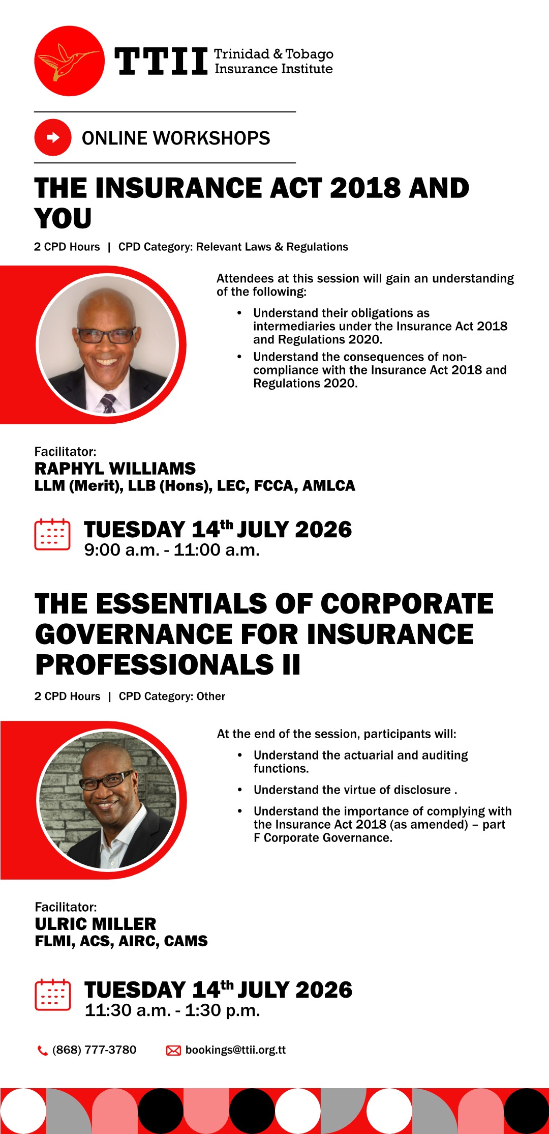 The IA 2018 & You and The Essentials of Corporate Governance for Insurance Professionals 2